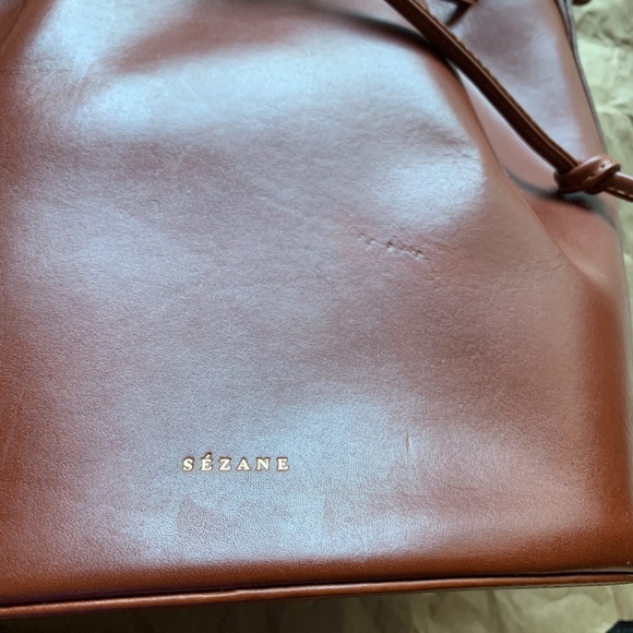 Sézane Original Farrow Bag in Chocolate Heritage Leather, New with Tags - Picture 6 of 12